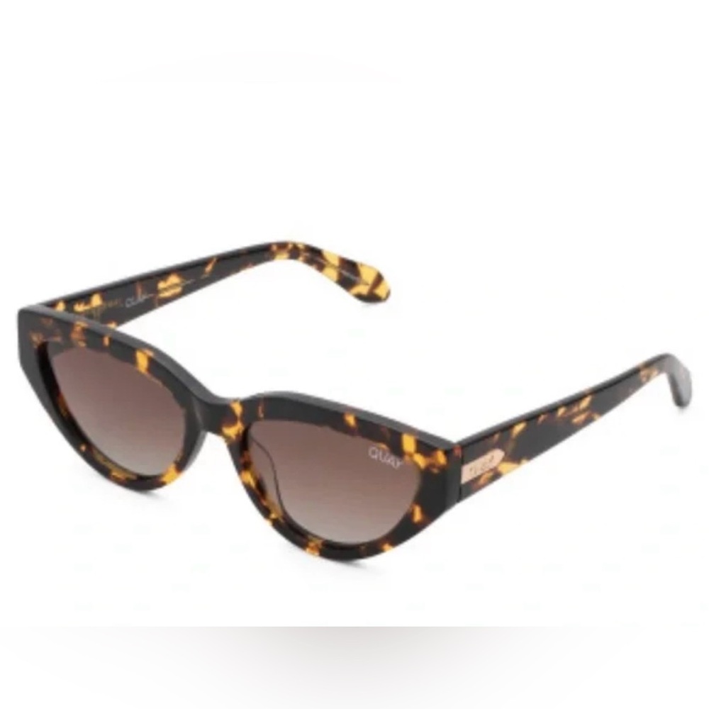 Quay Australia NARROW DOWN Brown Tortoise Polarized Sunglasses